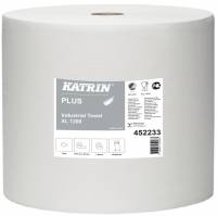 Aftørringspapir Katrin Plus XL 1-lags 32cmx1110m hvid 1rul