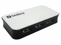 USB Hub 4-port Sandberg USB 3,0 hvid