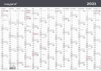 Kontorkalender A3 1x13mdr 42x30cm 21 0633 00