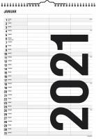 Familiekalender Black & white 24x34cm 3 kolonner 21 0665 20