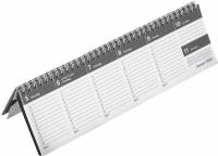 Dag-/uge bordkalender PP grå 30x9cm u/stativ 21 1300 00