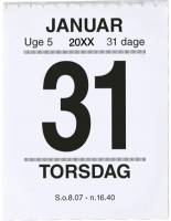 Broderikalender m/split & bagsidetekst 5x6cm 21 2410 00