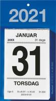 Afrivningskalender m/bagsidetekst 6x10cm 21 2520 00