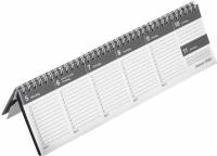 Bordkalender dag-uge PP grå 30x9cm u/stativ 1300 00
