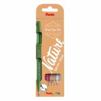 Fineliner Pentel SES15N-4 Brush Sign Pen NATURE 4stk