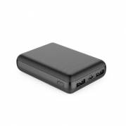 Power Bank Li-Polymer 10W 2USB-A 10.000mAh sort