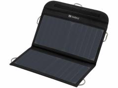 Oplader Solar 13w 2xUSB foldbar inkl. karabinhager