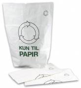 Affaldssække papir 700x950x250 1-lags let opløs.hvid