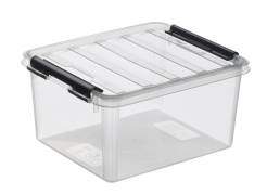Plastkasse SmartStore Classic 2 klar 2l m/låg 21x17x11cm