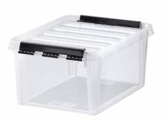 Plastkasse SmartStore Classic 10 klar 10l m/låg 34x25x16cm
