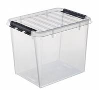Plastkasse SmartStore Classic 50 klar 52l m/låg 50x39x41cm
