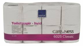 Toiletpapir Care-Ness 2-lags hvid 9,40cmx34,50m 64rul/kar