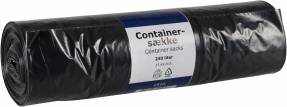 Containersæk plastik sort 1240 x 1510mm 240l
