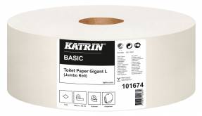 Toiletpapir Katrin Basic Gig L 1-lags 585m 6rl/kar 101674