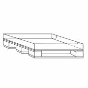 Engangspalle 1200x800x150mm m/påhæftet bølgepap bund 14