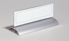 Bordskilteholder de luxe 8202 61x210mm alu/acryl PK/2stk