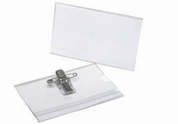 Kongresmærker m/nål og klemme 55x90mm 865207 50stk/pak