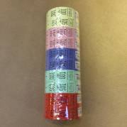 Garderobenumre 2-delt 48 2x500stk ass.farver