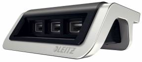 Strømoplader Leitz Style USB satin sort
