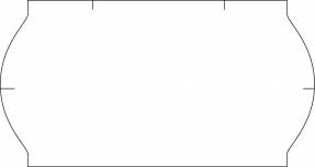 Prisetiket hvid neutral permanent lim 32x19mm 1000stk/rl