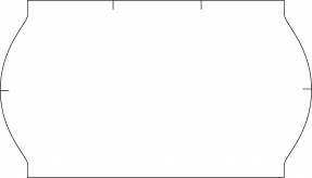 Prisetiket hvid neutral permanent lim 26x16mm 1200stk/rl