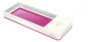 Skrivebordsordner Leitz WOW pink m/induktion oplader