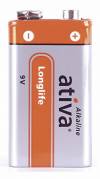 Batteri Ativa New Alkaline 6LR61 E 3stk/pk 9v Longlife