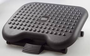 Fodstøtte Office DEPOT sort med massagedupper justerbar