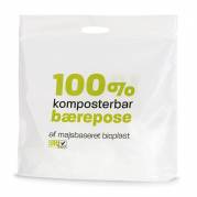 Bærepose bioplast hvid 45my 550x550/50mm 250stk/ka