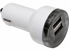 Biloplader Sandberg Car Charger Dual 1000+2100mA hvid