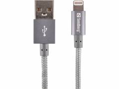 Kabel Sandberg Lightning Excellence grå 1m
