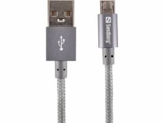 Kabel Sandberg MicroUSB Excellence grå 1m