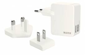 Oplader Leitz Traveller væg m/2 stik 12W