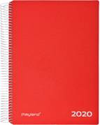 Timekalender 2020 hård PP rød 17x23,5cm 1dag/side 20 2180 10