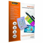 Lamineringslomme Fellowes A3 80g Stylish mat 25-pak