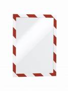 Skilt Duraframe Security A4 m/rød/hvid ramme 10stk/pak