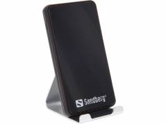 Oplader Sandberg Wireless Qi alu dock 10W silver