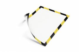 Skilt Duraframe Magnetic A4 gul/sort 5stk/pak