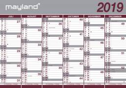 Vægkalender kæmpe 100x70cm 2x6mdr. i rør 8075 00