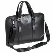 Computertaske Pierre Lady Classic Line sort læder