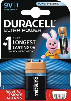 Batteri Duracell Ultra Power 9V 1stk/pak