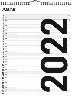 Familiekalender Black & White 2022 5 kolonner 22 0665 50