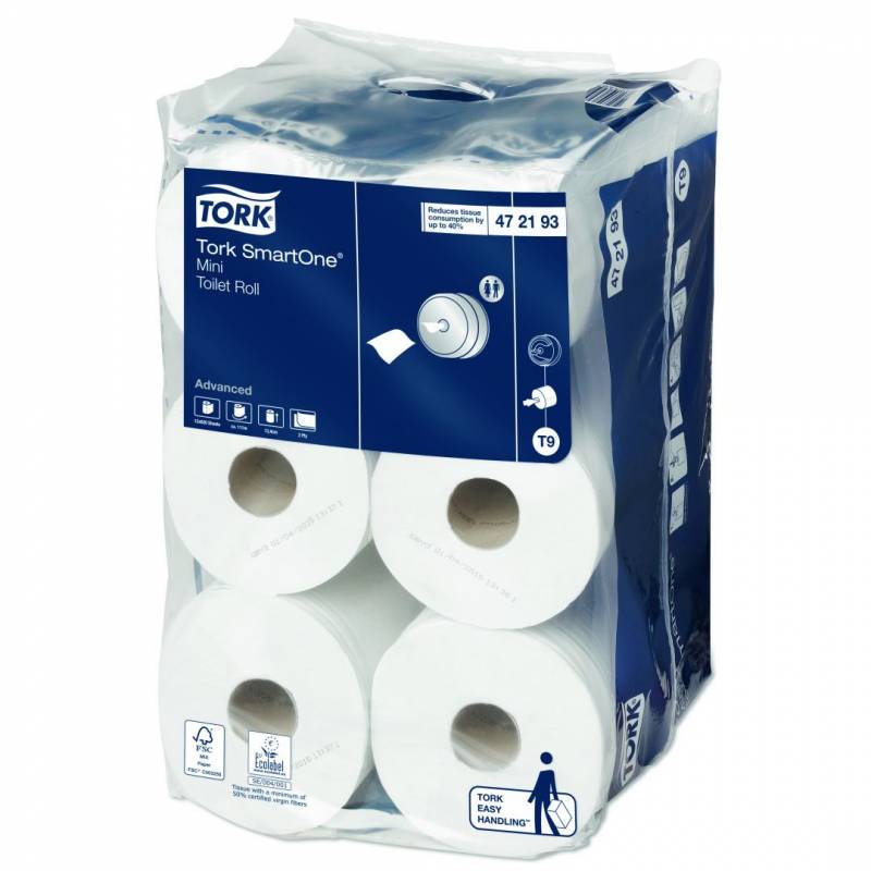 Toiletpapir Tork SmartOne Mini T9 Advanced 2-lag 12rul