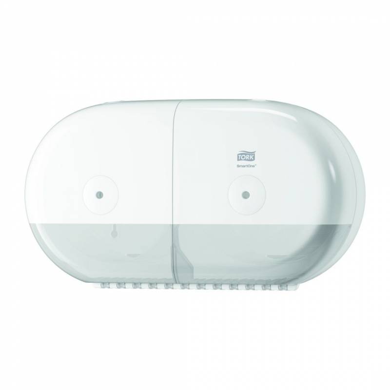 Tork T9 SmartOne Twin Mini dispenser toiletpapir hvid 682000