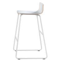 Barstol Cafe VII hvid laminat på Hvide stolben