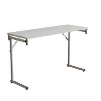 Klapbord Silhuett 1200x450mm,Hvid laminat og krom stel