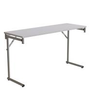 Klapbord Silhuett 1300x450mm,Grå laminat og alugråt stel