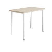 Bord Add 590, 1200x700 mm højde 900 mm med lydabsorberende hvidpigmenteret eg, hvidt stel