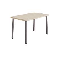 Bord Add 590, 1200x700 mm højde 720 mm med lydabsorberende hvidpigmenteret eg, gråt stel