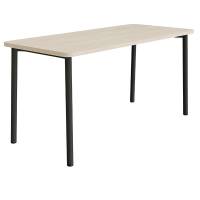 Bord Add 590, 1800x800 mm højde 900 mm med lydabsorberende hvidpigmenteret eg, sortoliven stel